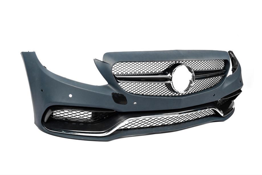 Mercedes C-class W205 2014-2021 Przedni zderzak kompletny (design AMG C63 2014-2018) Zdjęcia 4