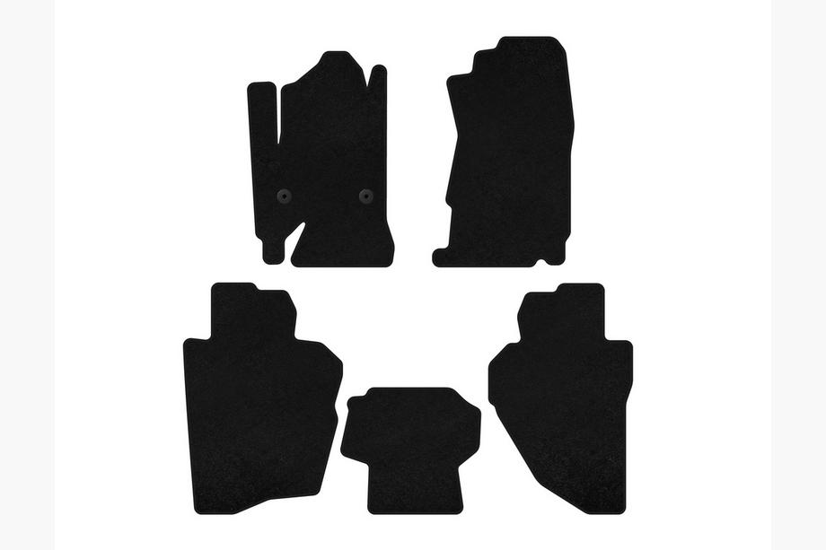 Chevrolet Silverado 2013-2019 Dywaniki welurowe Premium (Czarny) Image