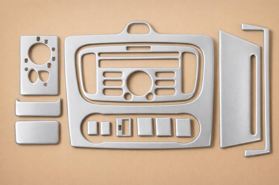 Ford Focus II 2008-2011 Nakładki na deskę rozdzielczą Clima (Mini-Zestaw, Aluminium) Image