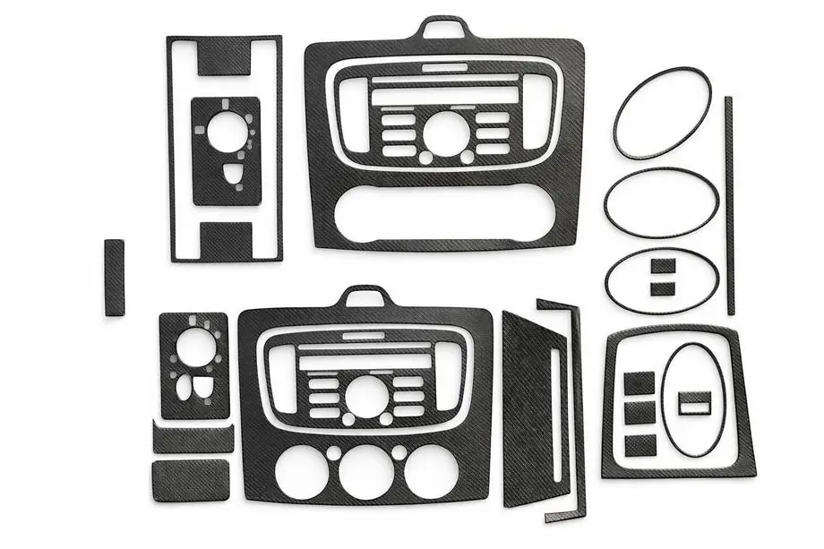 Ford Focus II 2008-2011 Nakladki na Panel Clima/AC (Maxi-Set, Carbon) Image