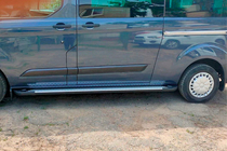 Ford Custom 2013-2022 Progi Boczné Allmond Grey (2 szt., Aluminium) Długa Baza zdjęcia 4