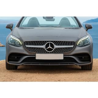 Przedni Grill Diamond Silver Mercedes SLC R172 2016-2020 zdjęcia 1