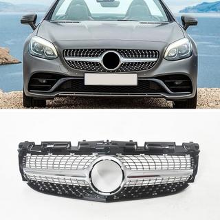 Przedni Grill Diamond Silver Mercedes SLC R172 2016-2020 zdjęcia 3