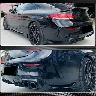 Nakładki na tylny zderzak V2 (do Coupe/Cabriolet AMG-Line / C43 AMG 2015-2019, Carbon) zdjęcia 4