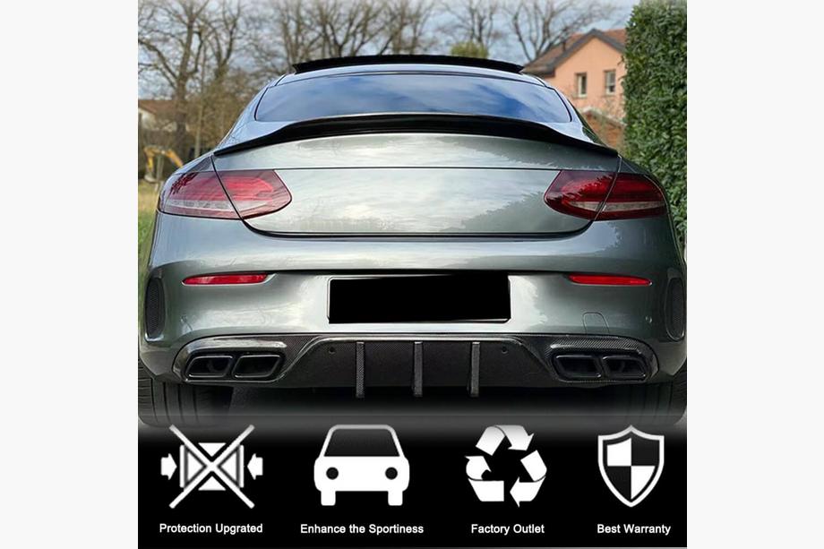 Mercedes C-class W205 2014-2021 Spoiler V6 (do Coupe 2015-2019, Plastik) Image