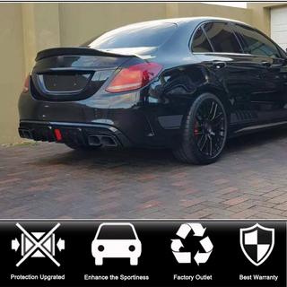Dyfuzor tylnego zderzaka z końcówkami wydechu (do SD C43 AMG 2015-2019, Carbon) zdjęcia 2