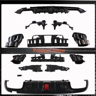 Dyfuzor tylnego zderzaka z końcówkami wydechu (do SD C43 AMG 2015-2021, Carbon) zdjęcia 4