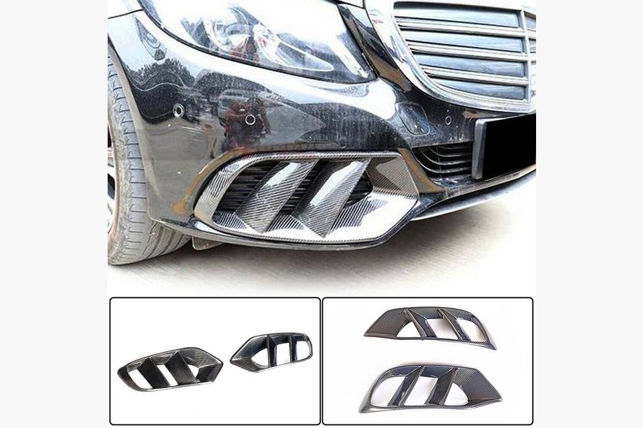 Mercedes C-class W205 2014-2021 Nakładki na Halogeny z Włókna Węglowego (do SD Base 2015-2019) Image