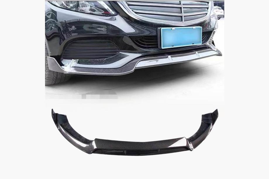 Mercedes C-class W205 2014-2021 Nakładka Zderzaka Przedniego Lip V1 (do SD Base 2019-2021, Carbon) Image