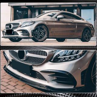 Nakładka na przedni zderzak Lip V1 do C43 AMG 2019-2021 Carbon zdjęcia 4