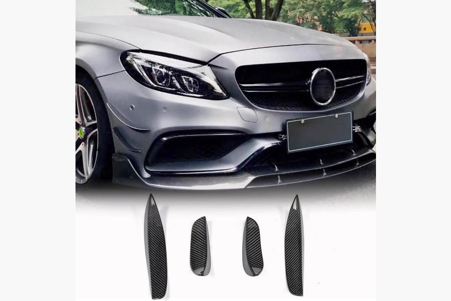 Mercedes C-class W205 2014-2021 Nakładki na Przedni Zderzak z Włókna Węglowego do C63 AMG 2015-2019 Image