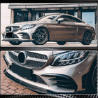 Mercedes C-class W205 2014-2021 Nakładki na przedni zderzak V1 do C43 AMG 2019-2021 Carbon zdjęcia 6