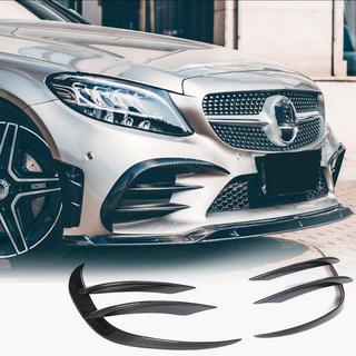 Nakładki na przedni zderzak V1 do C43 AMG 2019-2021 Carbon zdjęcia 1