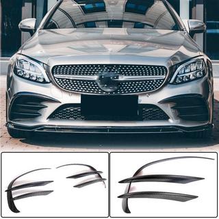 Nakładki na przedni zderzak V1 do C43 AMG 2019-2021 Carbon zdjęcia 2