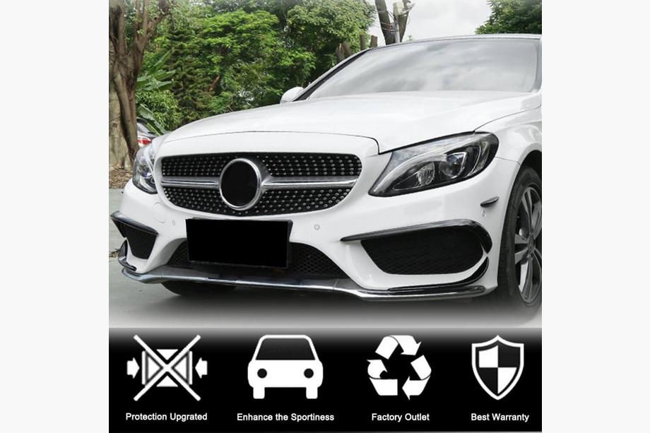 Mercedes C-class W205 2014-2021 Nakładki na przedni zderzak z karbonu do C43 AMG 2015-2019 Zdjęcia 2