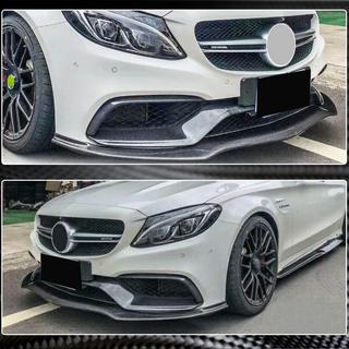 Nakładka Zderzaka Przedniego Lip V2 do SD C63 AMG 2015-2019 Carbon zdjęcia 4