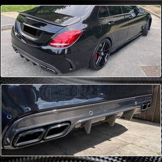 Dyfuzor tylnego zderzaka do SD C43/C63 AMG 2015-2019 Carbon zdjęcia 4