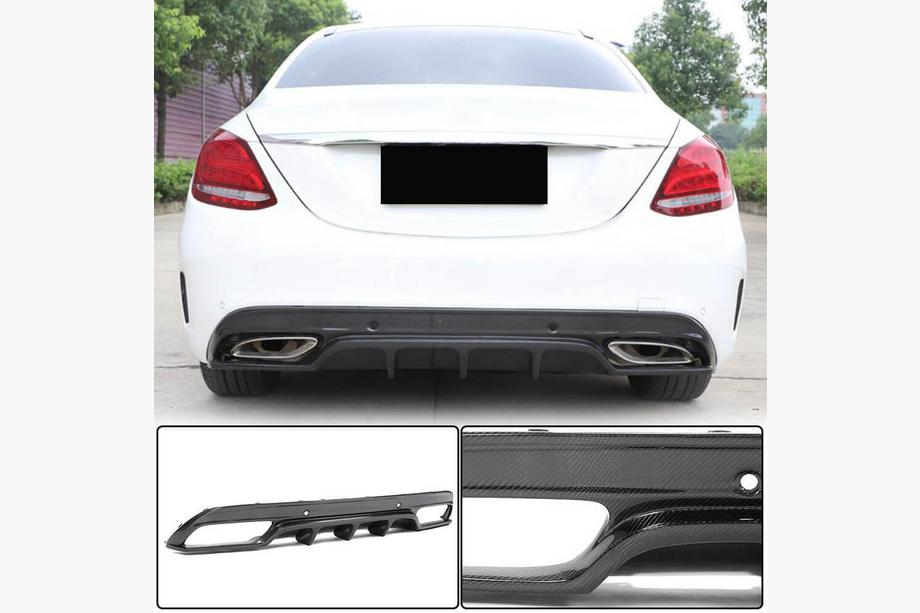 Mercedes C-class W205 2014-2021 Dyfuzor tylnego zderzaka do SD C43/C63 AMG 2015-2019 Carbon Image
