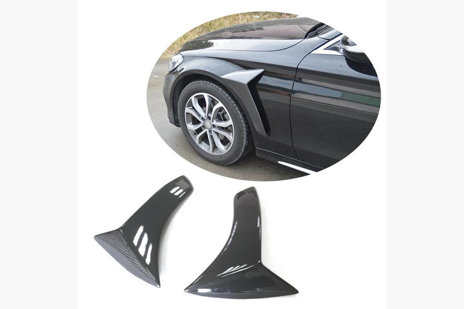 Mercedes C-class W205 2014-2021 Nakładki na przednie błotniki z karbonu (do SD AMG-Line 2015-2019) Image