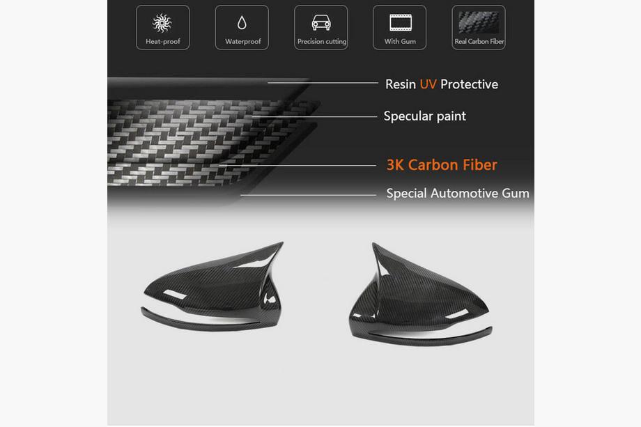 Mercedes C-class W205 2014-2021 Nakładki Lusterek V4 (Carbon) Zdjęcia 5