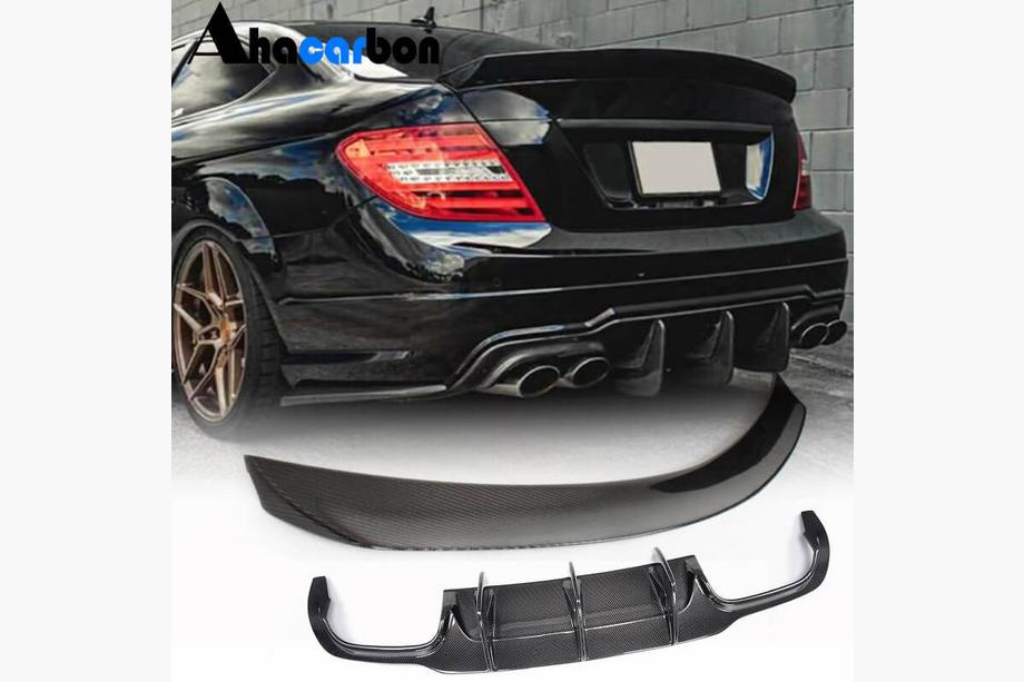 Mercedes C-class W204 2007-2015 Spojler z dyfuzorem tylnego zderzaka do C63 AMG 2012-2014 Carbon Image