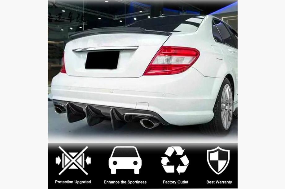 Mercedes C-class W204 2007-2015 Dyfuzor Tylnego Zderzaka V1 do AMG SD 2008-2011, Carbon Zdjęcia 3
