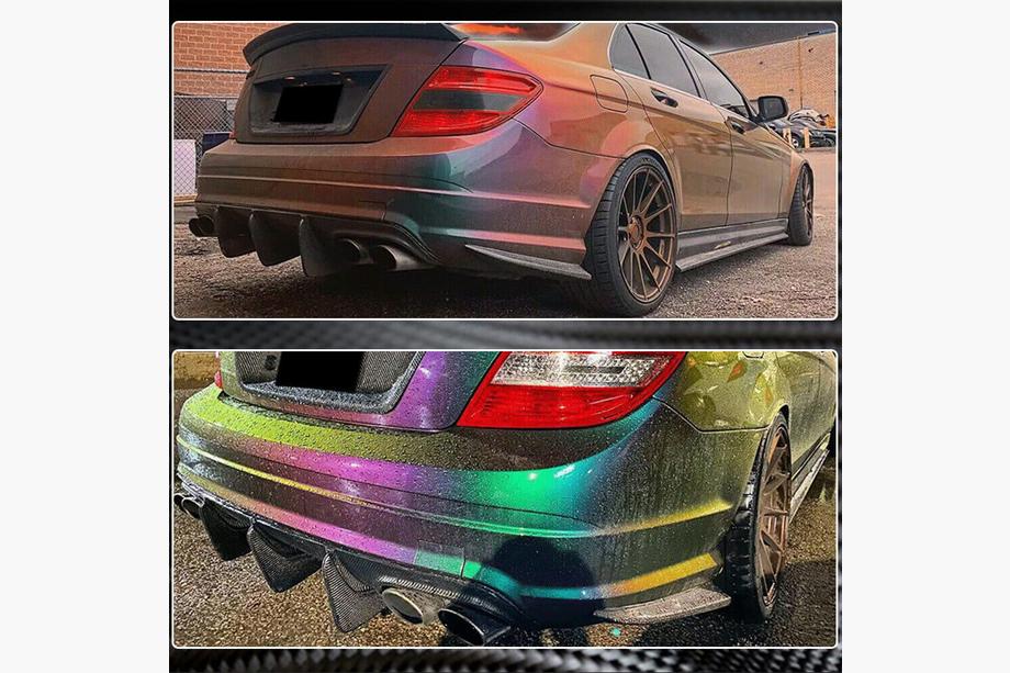 Mercedes C-class W204 2007-2015 Dyfuzor Tylnego Zderzaka V1 do AMG SD 2008-2011, Carbon Zdjęcia 5