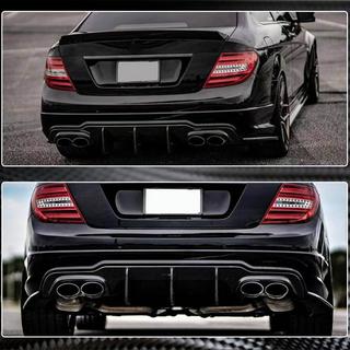 Dyfuzor tylnego zderzaka V2 do AMG SD/Coupe 2012-2014 Carbon Mercedes C-class W204 2007-2015 zdjęcia 4