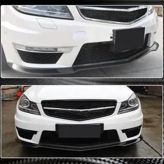 Nakładka na przedni zderzak Lip V2 (do AMG 2012-2014, Suchy Carbon) zdjęcia 4