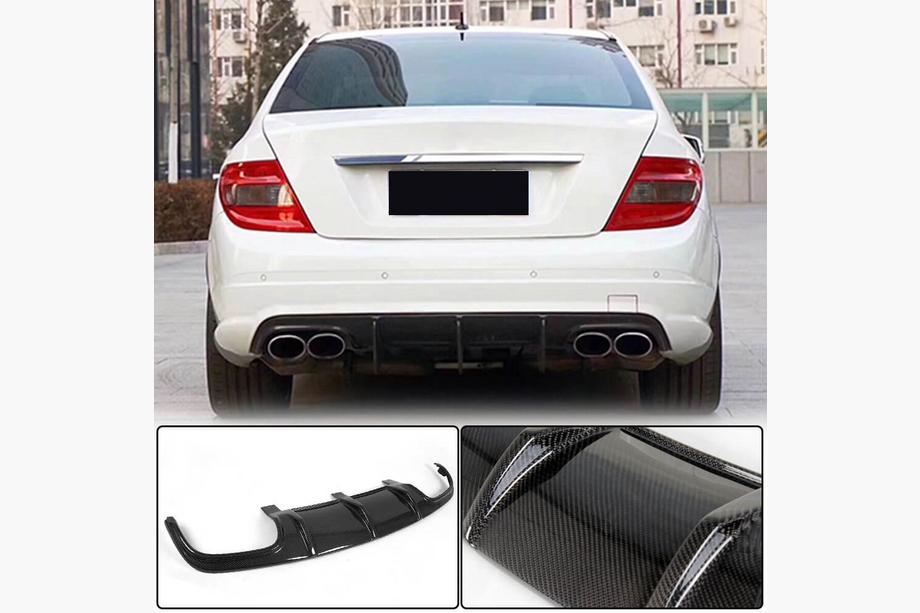Mercedes C-class W204 2007-2015 Dyfuzor Tylnego Zderzaka V3 do AMG SD 2008-2011 Carbon Zdjęcia 1