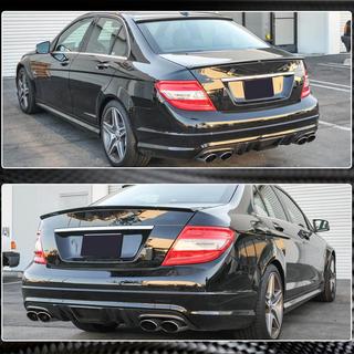 Dyfuzor tylnego zderzaka V4 (do AMG SD 2008-2011, Carbon) Mercedes C-class W204 2007-2015 zdjęcia 4