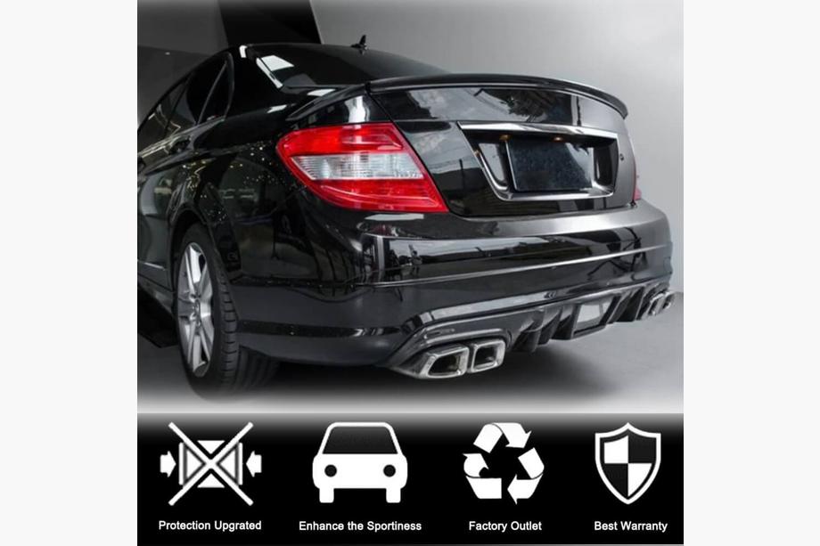 Mercedes C-class W204 2007-2015 Dyfuzor tylnego zderzaka V4 (do AMG SD 2008-2011, Carbon) Zdjęcia 2