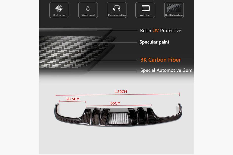 Mercedes C-class W204 2007-2015 Dyfuzor tylnego zderzaka V4 (do AMG SD 2008-2011, Carbon) Zdjęcia 5