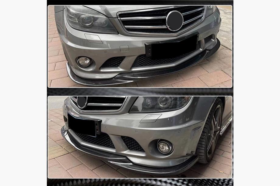 Mercedes C-class W204 2007-2015 Nakładka na przedni zderzak Lip V3 (do AMG 2008-2011, Carbon) Zdjęcia 3