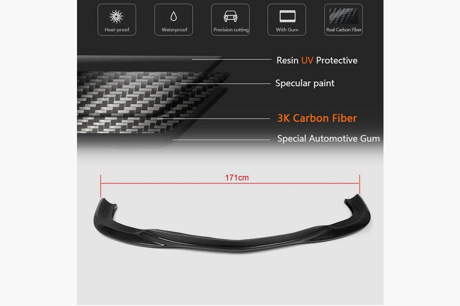 Mercedes C-class W204 2007-2015 Nakładka na przedni zderzak Lip V3 (do AMG 2008-2011, Carbon) Zdjęcia 5