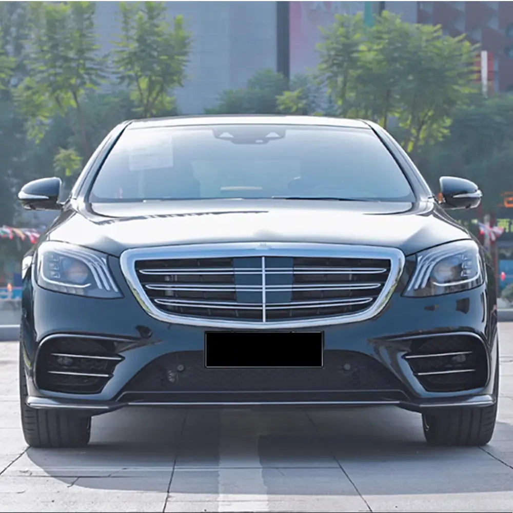 Nakładki na przedni zderzak V2 do S63 AMG 2014-2017 Carbon zdjęcia 2