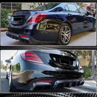 Dyfuzor tylnego zderzaka z końcówkami wydechu (do S63/S65 AMG 2018-2021, Carbon) zdjęcia 3
