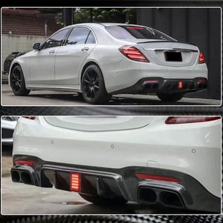 Dyfuzor tylnego zderzaka z końcówkami wydechu (do S63/S65 AMG 2018-2021, Carbon) zdjęcia 4