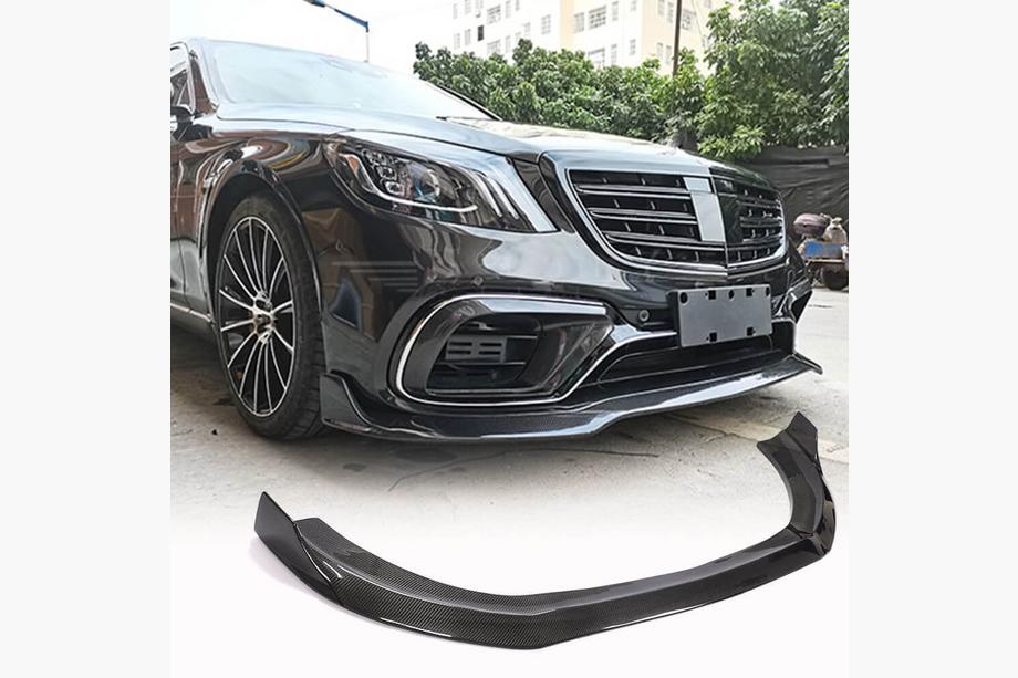 Mercedes S-class W222 2013-2022 Nakładka na przedni zderzak Lip (do S63/S65 AMG 2018-2022, Carbon) Image