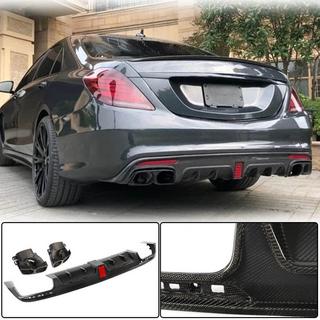 Dyfuzor tylnego zderzaka z końcówkami wydechu (do S63 AMG 2014-2017, Carbon) zdjęcia 1