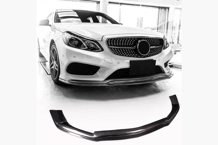 Mercedes E-class W212 2009-2016 Nakładka Zderzaka Przedniego Lip V1 do AMG-Line 2013-2016 Carbon Image