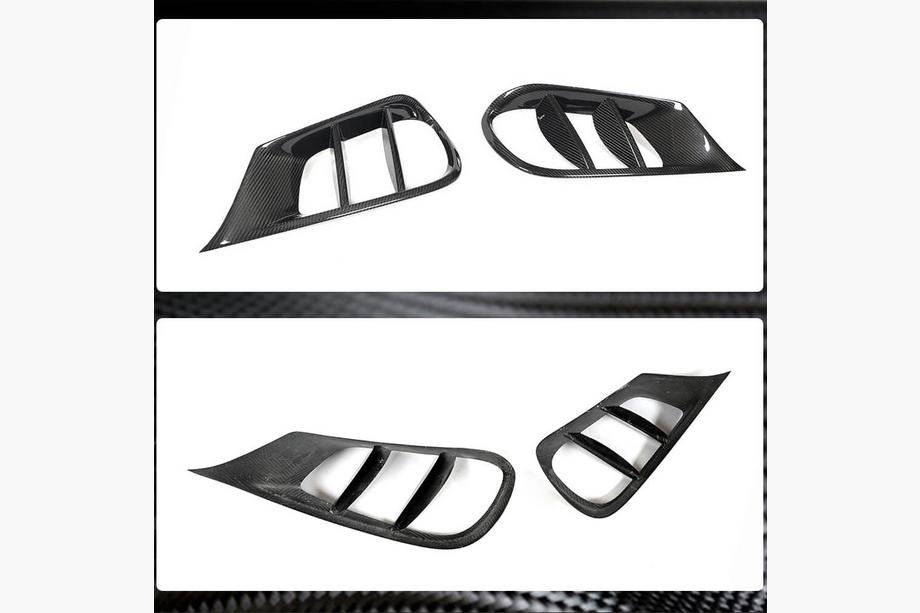 Mercedes E-class W212 2009-2016 Wstawki do przedniego zderzaka (dla AMG-Line 2013-2016, Carbon) Zdjęcia 3