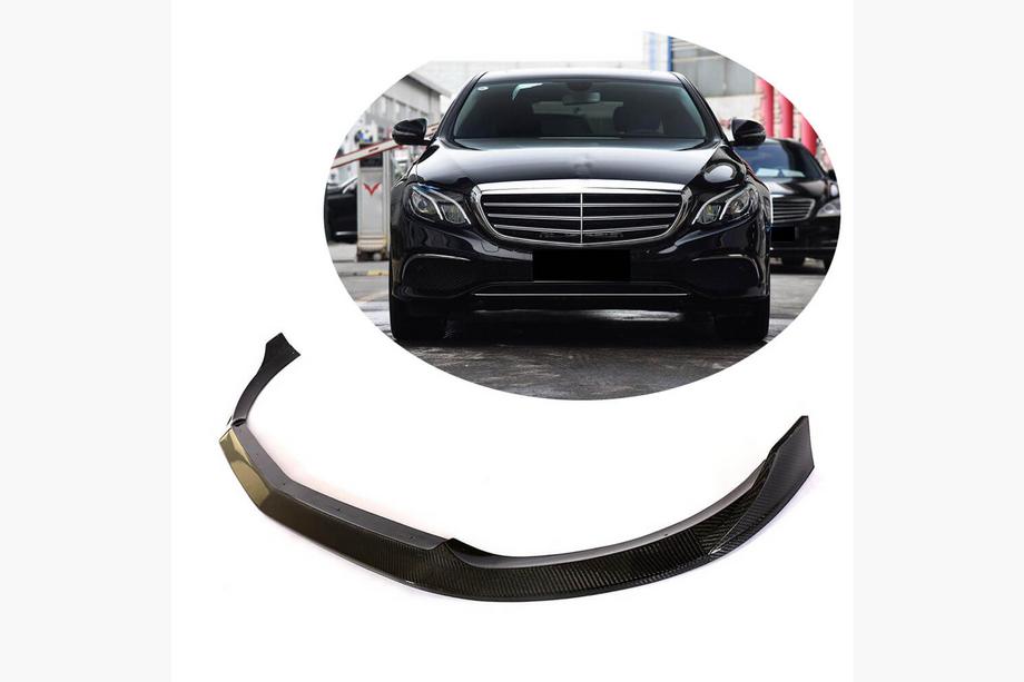 Mercedes E-class W213 2016-2023 Nakładka na przedni zderzak Lip (do Base 2016-2019, Carbon) Image