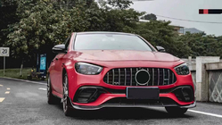 Mercedes E-class W213 2016-2023 Nakładka na przedni zderzak Lip (do E63 AMG 2020-2023, Carbon) zdjęcia 2
