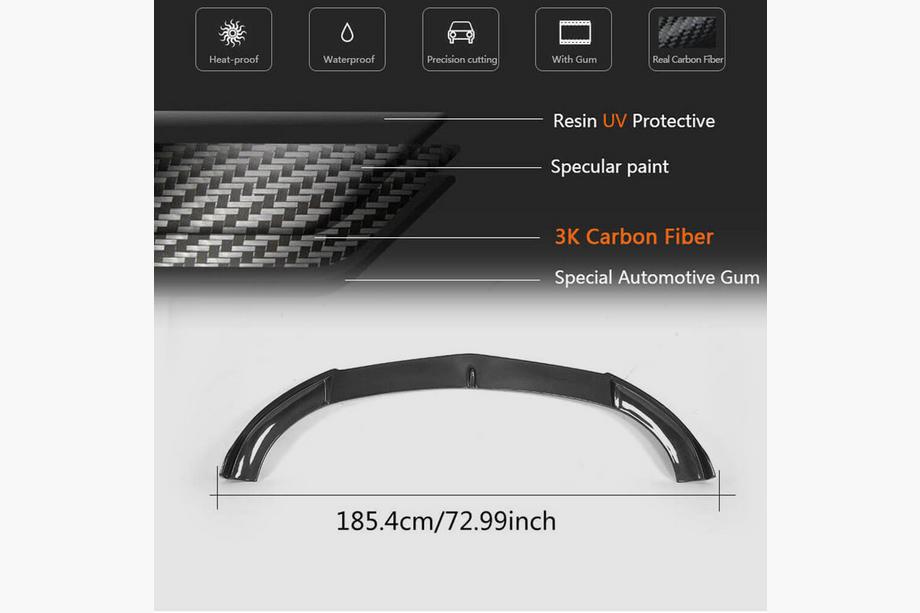 Mercedes E-class W213 2016-2023 Nakładka na Przedni Zderzak Lip V1 do AMG-Line / E43 AMG 2016-2019, Carbon Zdjęcia 5
