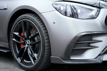 Mercedes E-class W213 2016-2023 Nakładki na przedni zderzak (do AMG-Line 2020+, Suchy Carbon) zdjęcia 6