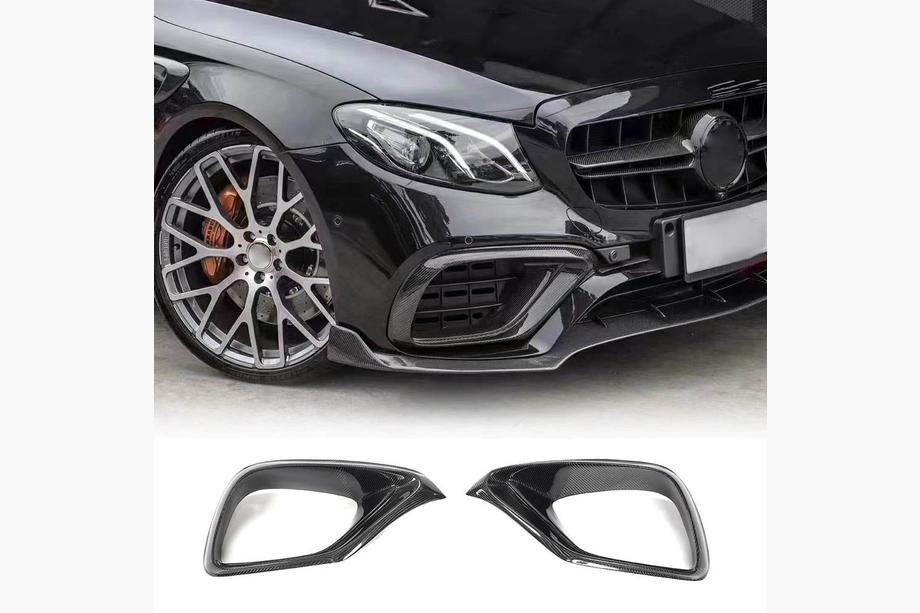 Mercedes E-class W213 2016-2023 Nakładki na przedni zderzak z włókna węglowego do E63 AMG 2016-2019 Image