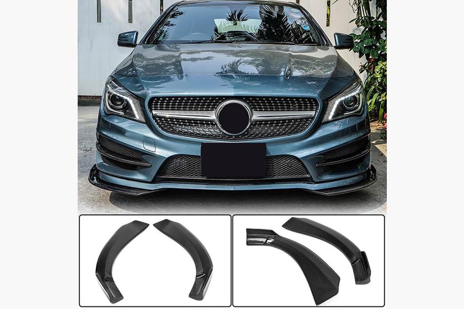Mercedes CLA C117 2013-2019 Nakładki na Przedni Zderzak z Włókna Węglowego (do Base SD 2013-2016) Image
