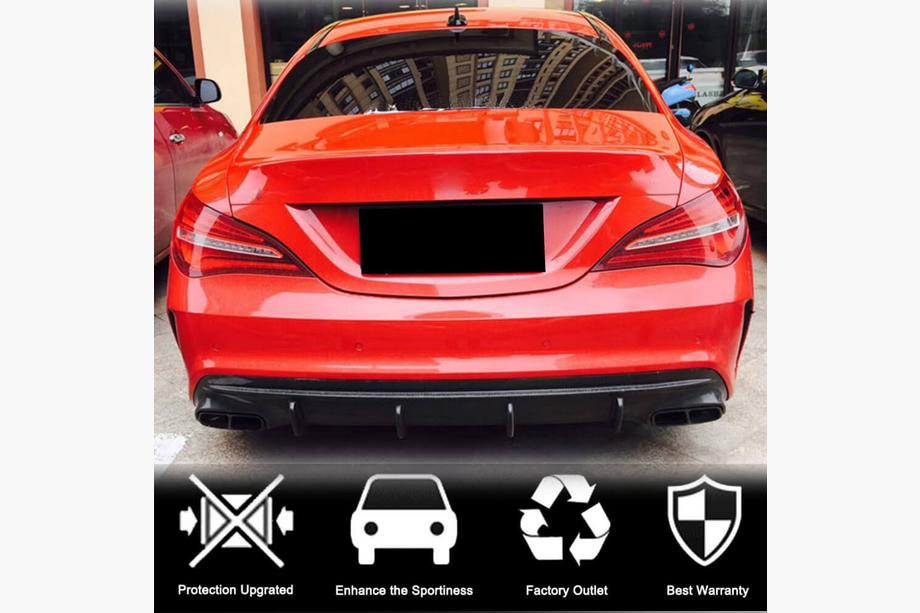 Mercedes CLA C117 2013-2019 Dyfuzor tylnego zderzaka do AMG-Line / CLA45 AMG 2017-2019, Carbon Zdjęcia 2