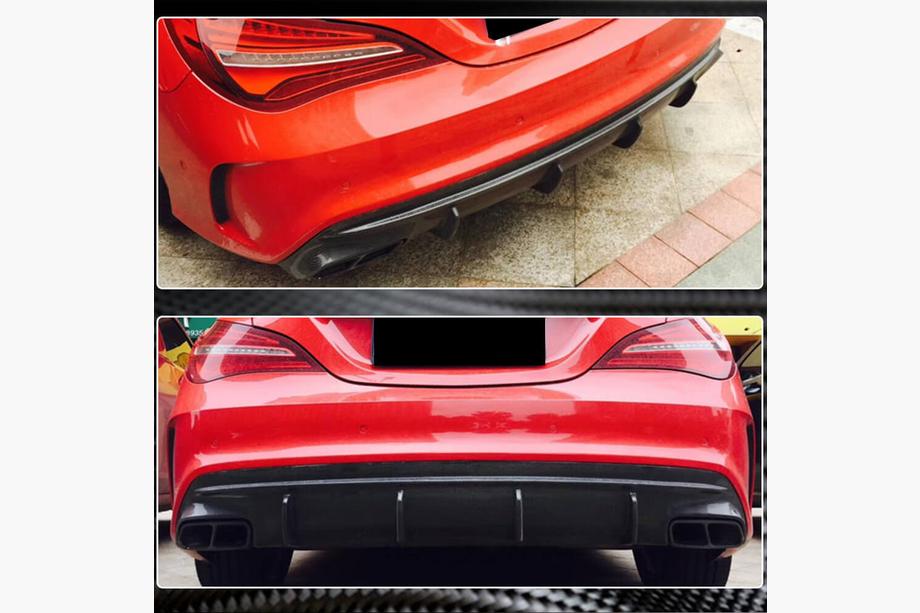 Mercedes CLA C117 2013-2019 Dyfuzor tylnego zderzaka do AMG-Line / CLA45 AMG 2017-2019, Carbon Zdjęcia 3